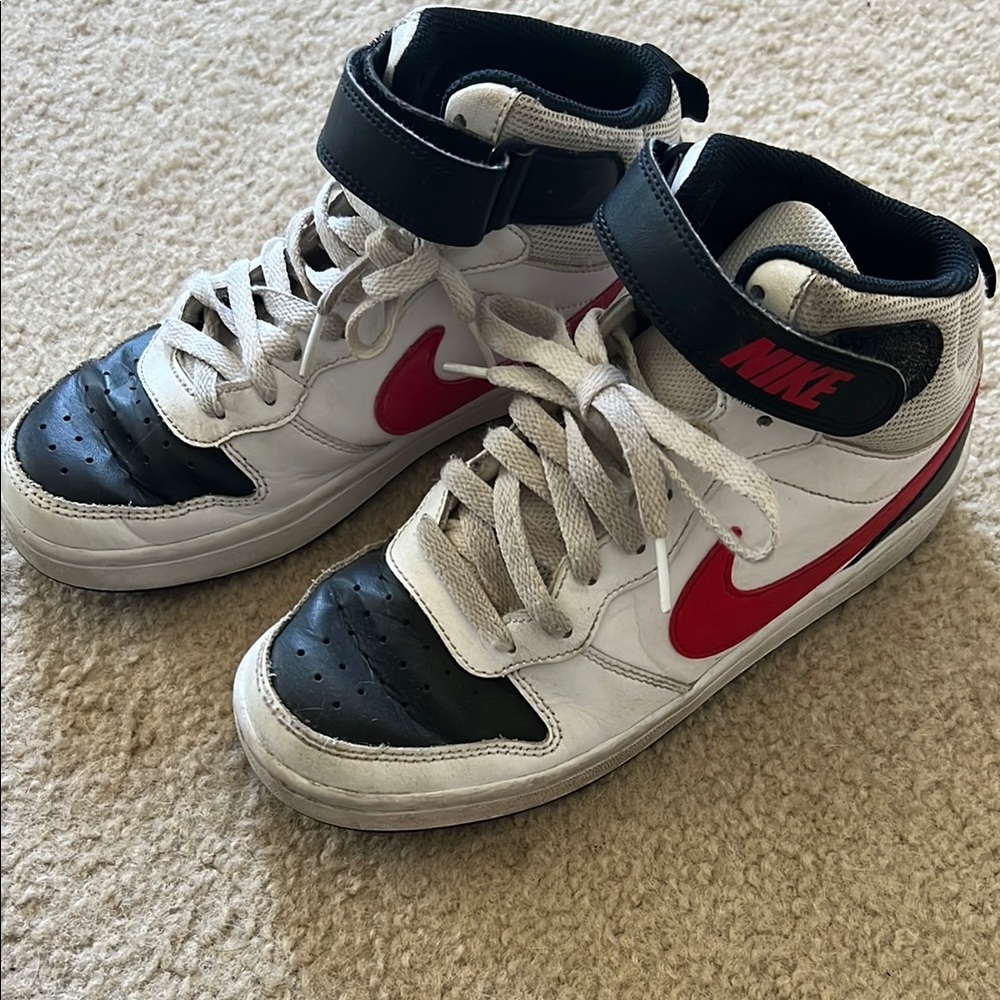 Nike Kids High-Top Sneakers - Red and Black